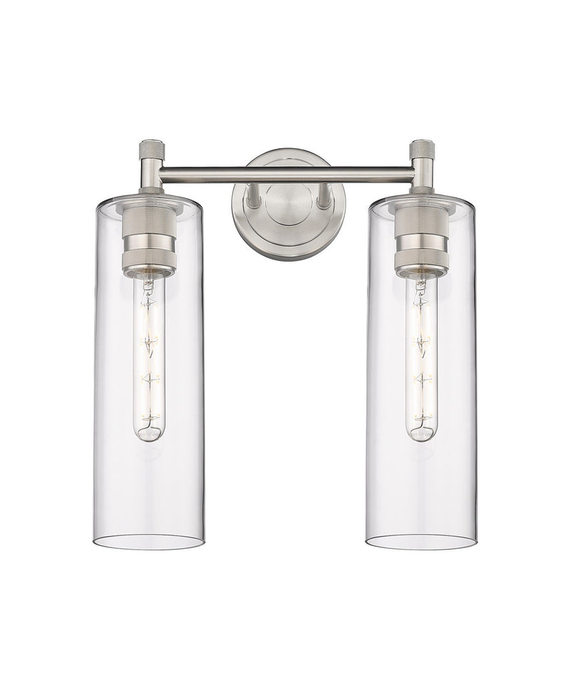 Innovations 434-2W-SN-G434-12CL LED Bath Vanity, Satin Nickel