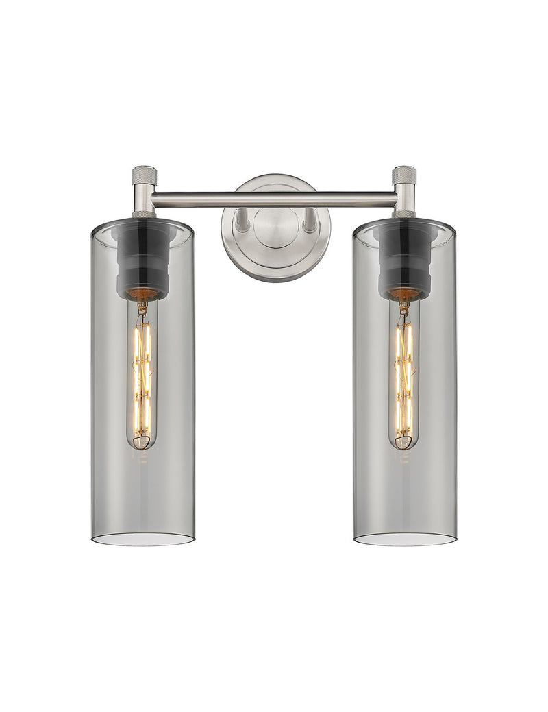 Innovations 434-2W-SN-G434-12SM LED Bath Vanity, Satin Nickel