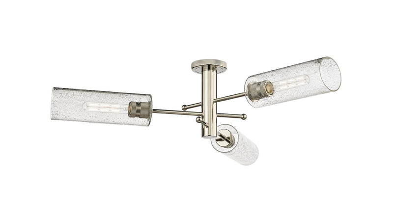 Innovations 434-3F-PN-G434-12SDY LED Flush Mount, Polished Nickel