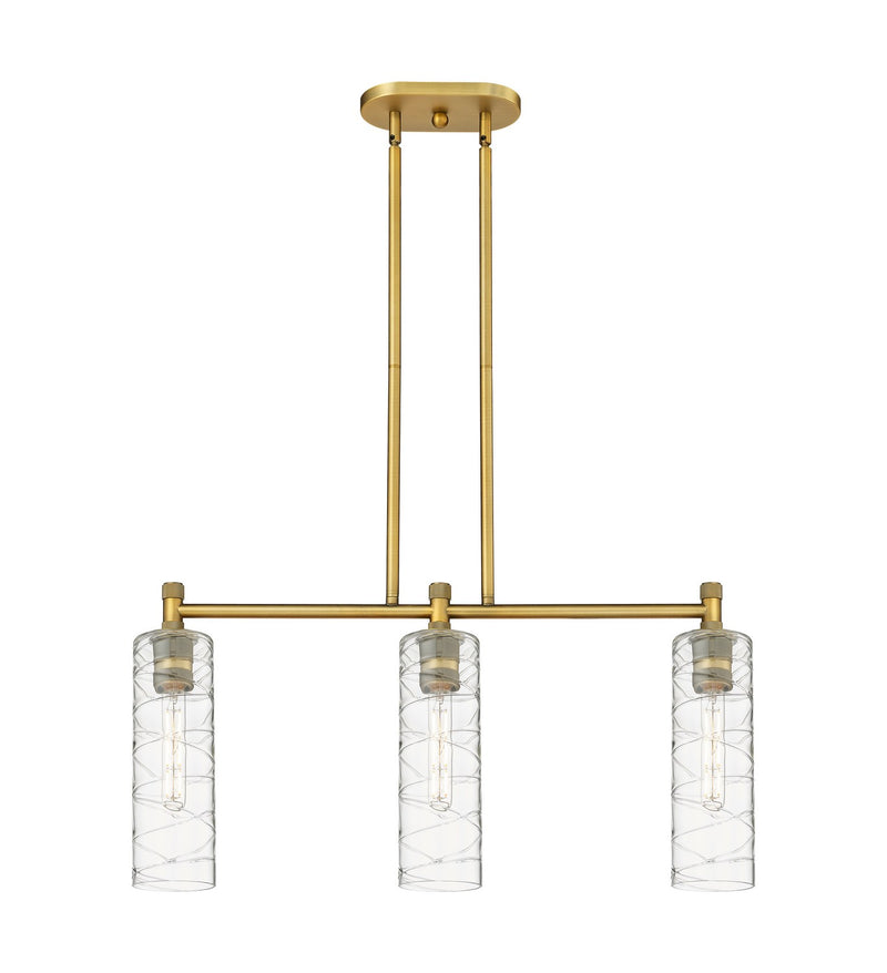 Innovations 434-3I-BB-G434-12DE LED Island Pendant, Brushed Brass