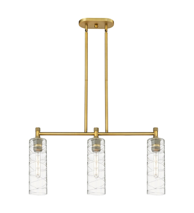 Innovations 434-3I-BB-G434-12DE LED Island Pendant, Brushed Brass