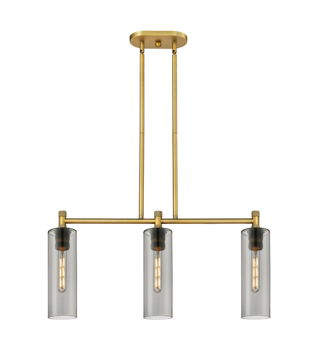 Innovations 434-3I-BB-G434-12SM LED Island Pendant, Brushed Brass
