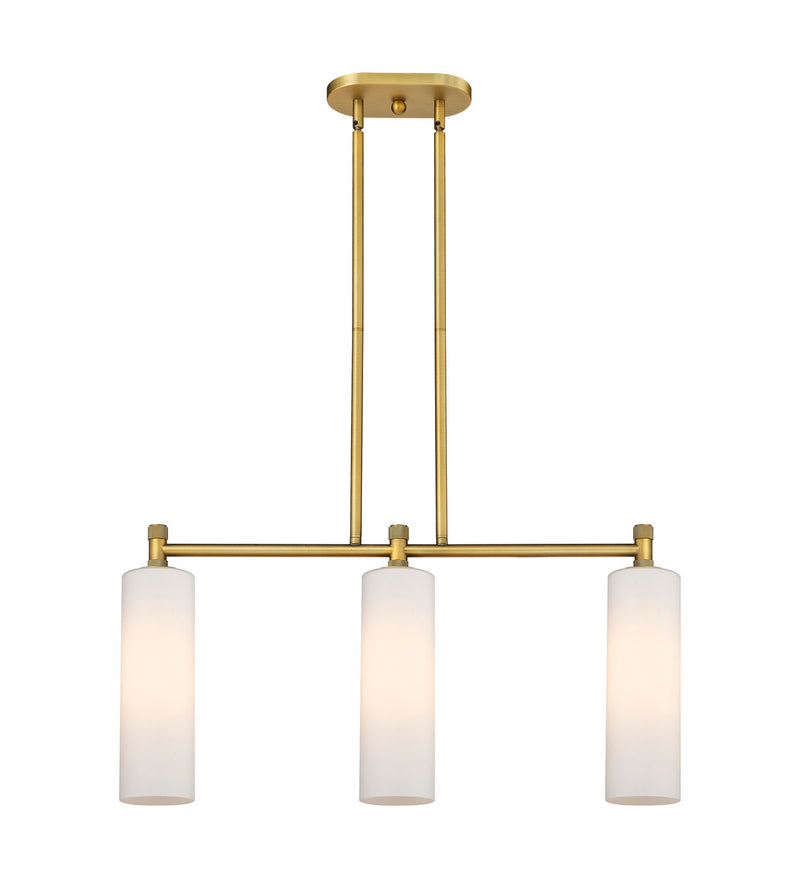 Innovations 434-3I-BB-G434-12WH LED Island Pendant, Brushed Brass
