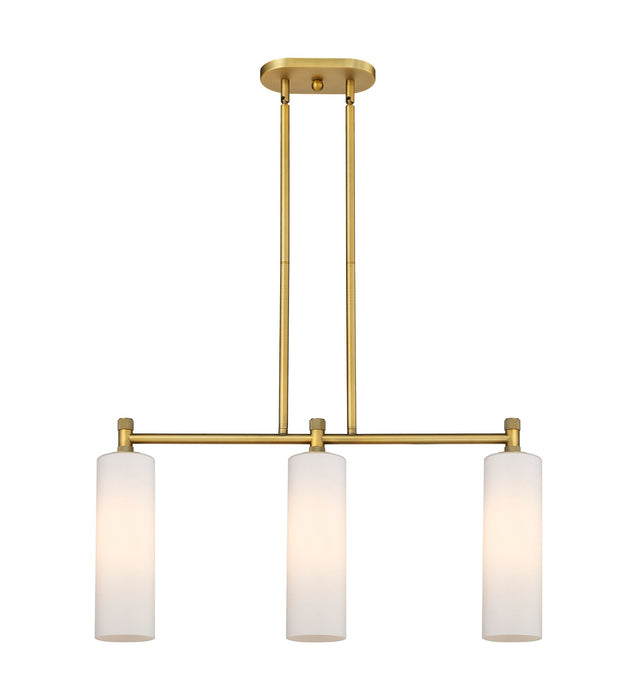 Innovations 434-3I-BB-G434-12WH LED Island Pendant, Brushed Brass