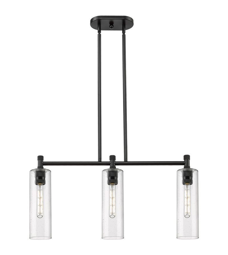 Innovations 434-3I-BK-G434-12SDY LED Island Pendant, Matte Black