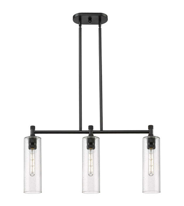 Innovations 434-3I-BK-G434-12SDY LED Island Pendant, Matte Black
