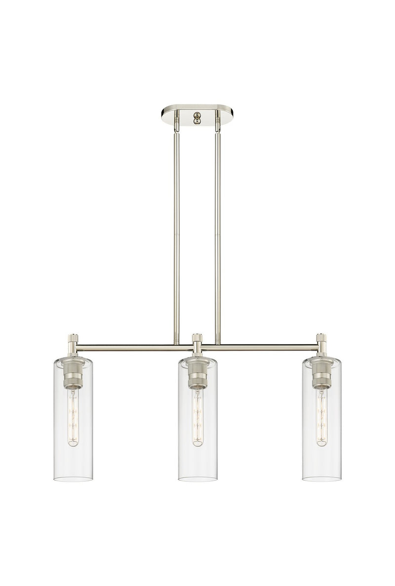 Innovations 434-3I-PN-G434-12CL LED Island Pendant, Polished Nickel