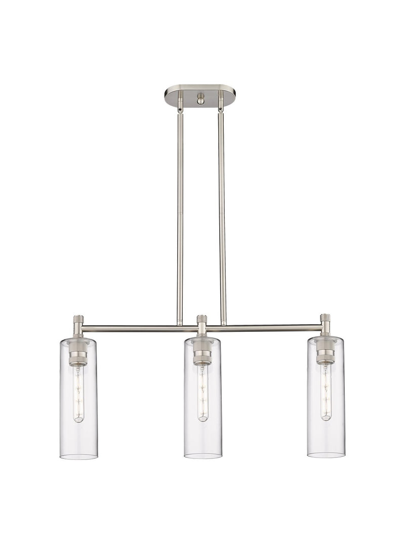 Innovations 434-3I-SN-G434-12CL LED Island Pendant, Satin Nickel