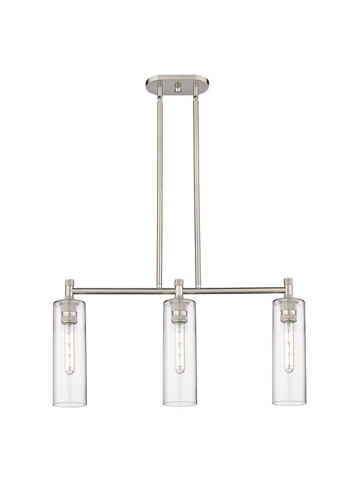 Innovations 434-3I-SN-G434-12CL LED Island Pendant, Satin Nickel