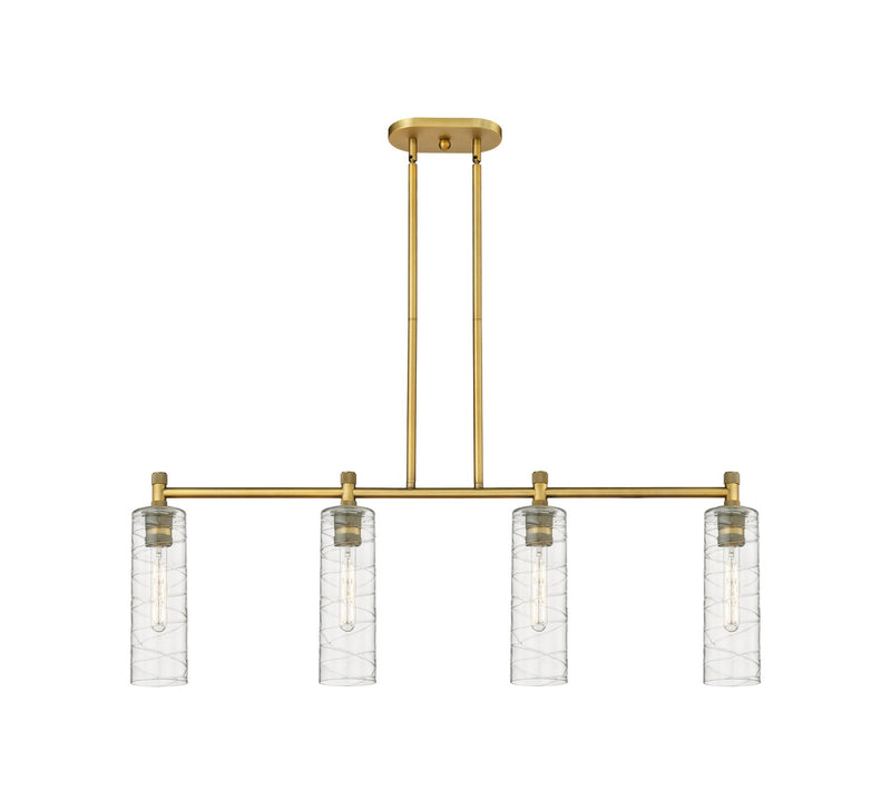Innovations 434-4I-BB-G434-12DE LED Island Pendant, Brushed Brass