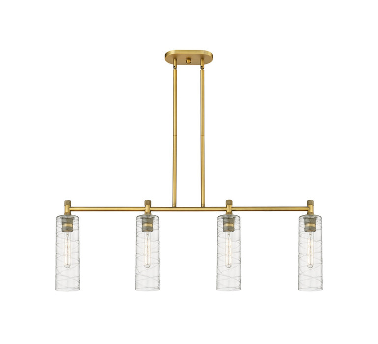 Innovations 434-4I-BB-G434-12DE LED Island Pendant, Brushed Brass