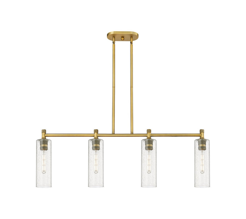 Innovations 434-4I-BB-G434-12SDY LED Island Pendant, Brushed Brass