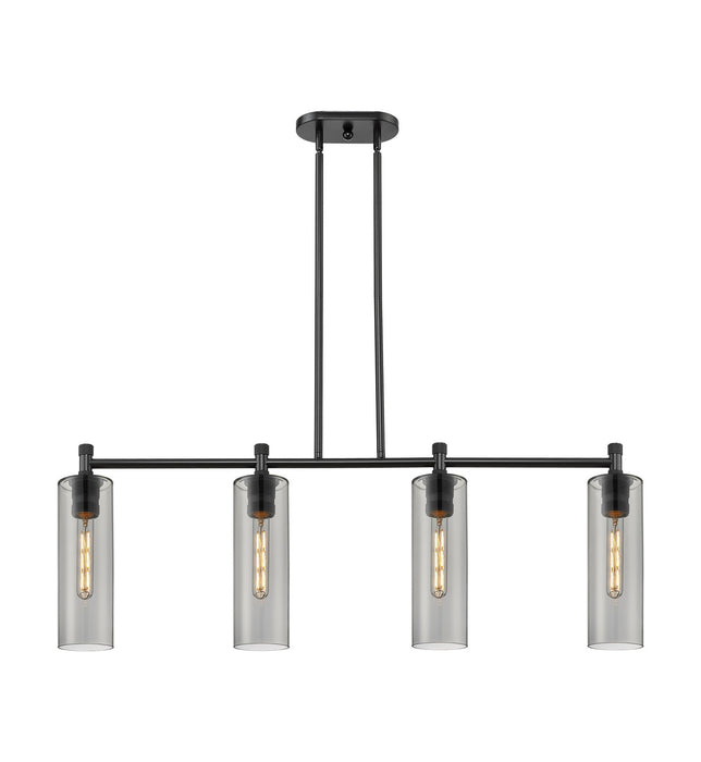 Innovations 434-4I-BK-G434-12SM LED Island Pendant, Matte Black