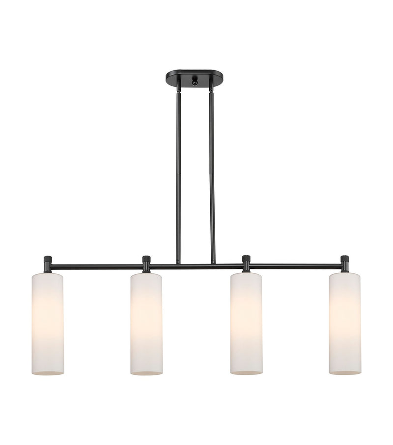 Innovations 434-4I-BK-G434-12WH LED Island Pendant, Matte Black