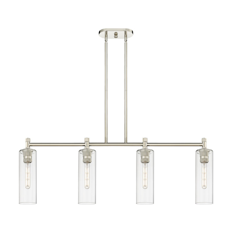 Innovations 434-4I-PN-G434-12CL LED Island Pendant, Polished Nickel