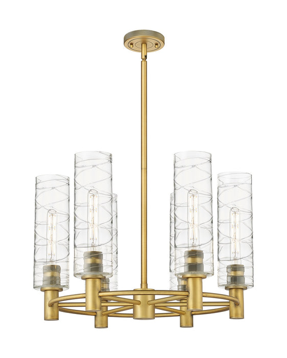Innovations 434-6CR-BB-G434-12DE LED Chandelier, Brushed Brass