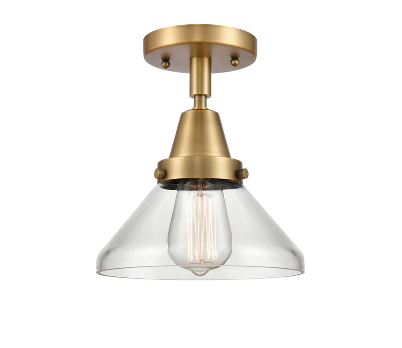 Innovations 447-1C-BB-G4472 One Light Flush Mount, Brushed Brass