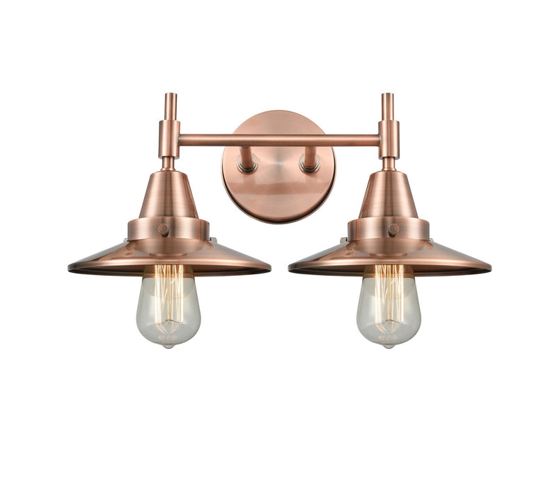 Innovations 447-2W-AC-M3-AC Two Light Bath Vanity, Antique Copper