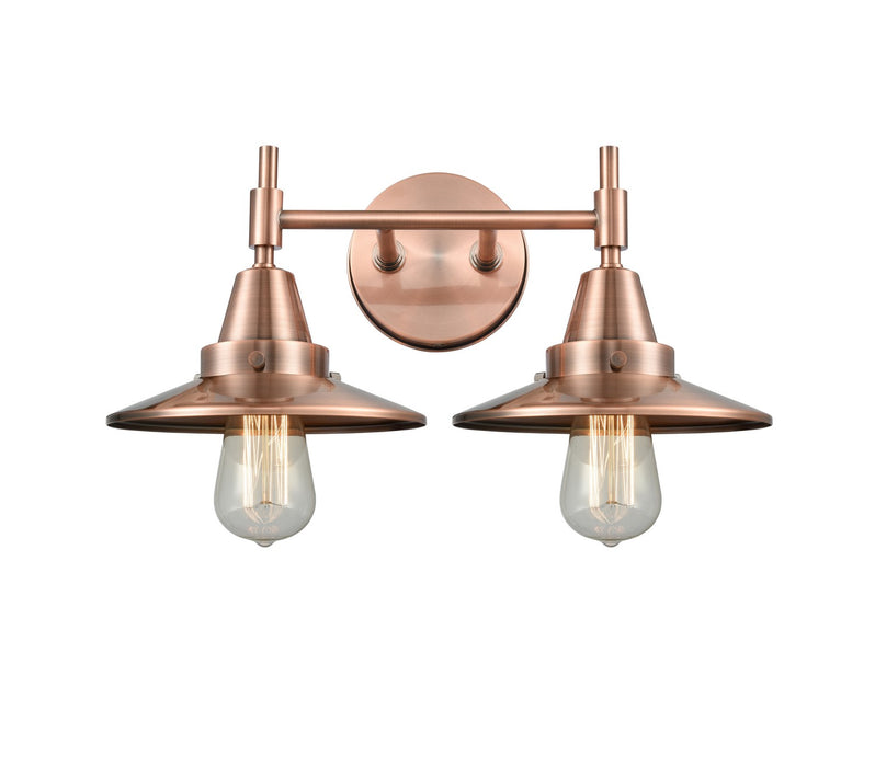 Innovations 447-2W-AC-M3-AC Two Light Bath Vanity, Antique Copper