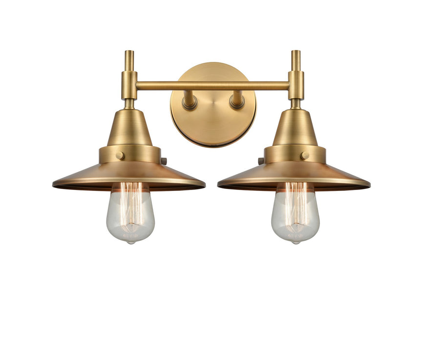 Innovations 447-2W-BB-M4-BB Two Light Bath Vanity, Brushed Brass