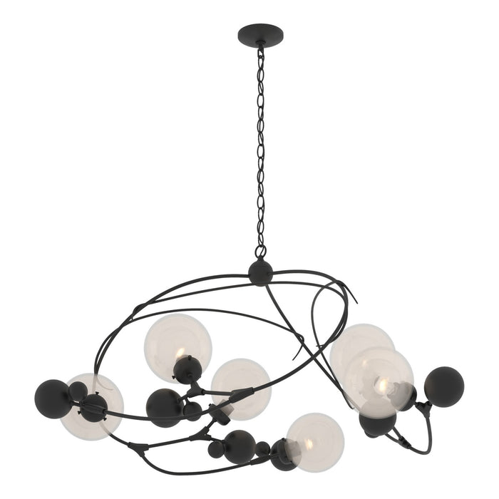Hubbardton Forge 136421-SKT-10-WF0639 Six Light Pendant, Black