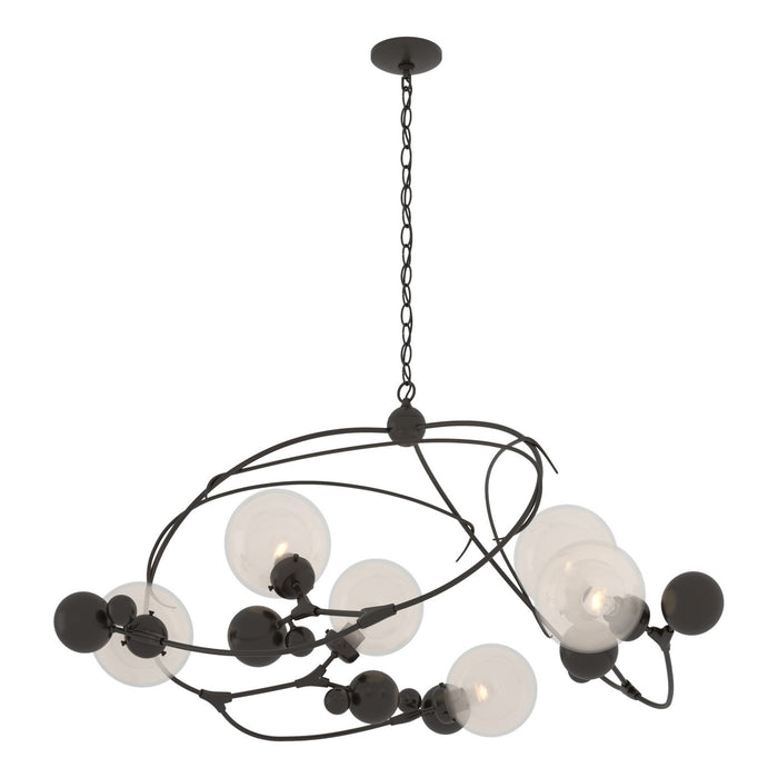 Hubbardton Forge 136421-SKT-14-WF0639 Six Light Pendant, Oil Rubbed Bronze