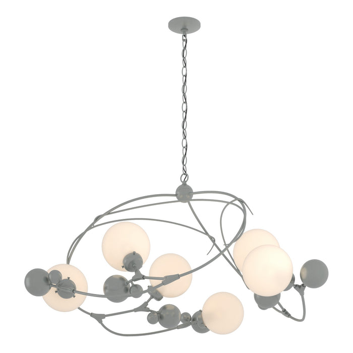 Hubbardton Forge 136421-SKT-82-GG0639 Six Light Pendant, Vintage Platinum