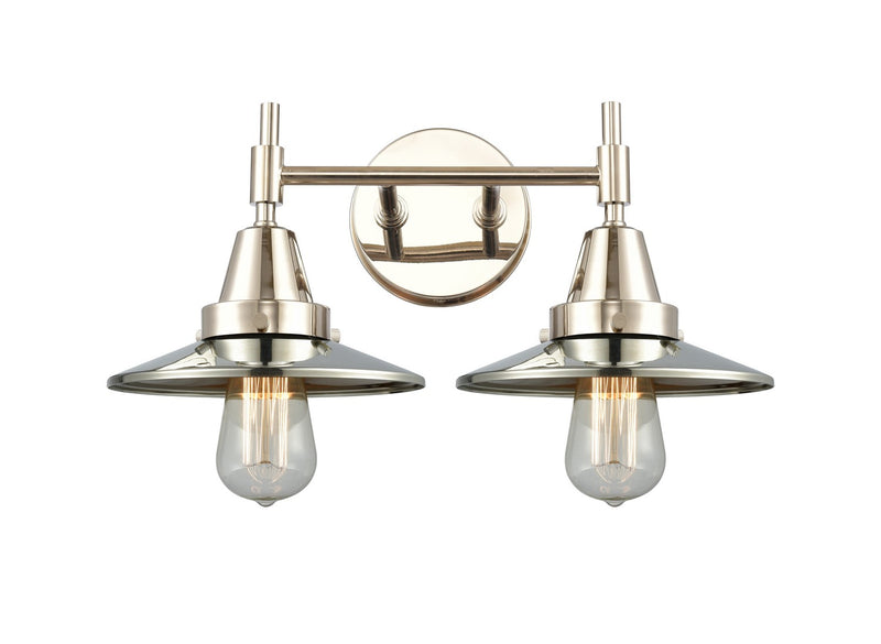 Innovations 447-2W-PN-M1-PN Two Light Bath Vanity, Polished Nickel