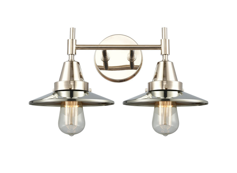 Innovations 447-2W-PN-M1-PN Two Light Bath Vanity, Polished Nickel