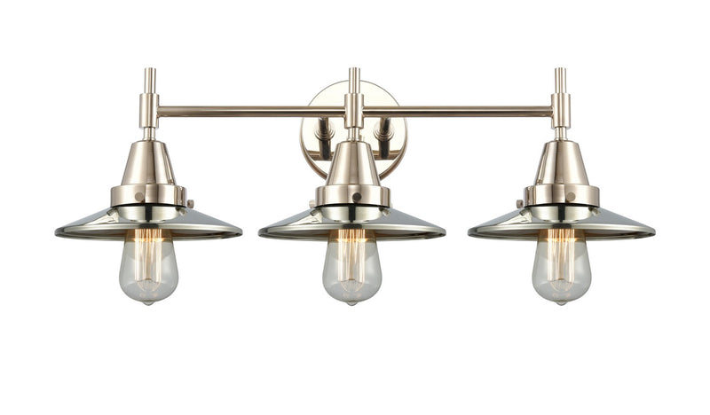 Innovations 447-3W-PN-M1-PN Three Light Bath Vanity, Polished Nickel