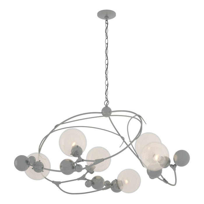 Hubbardton Forge 136421-SKT-82-WF0639 Six Light Pendant, Vintage Platinum