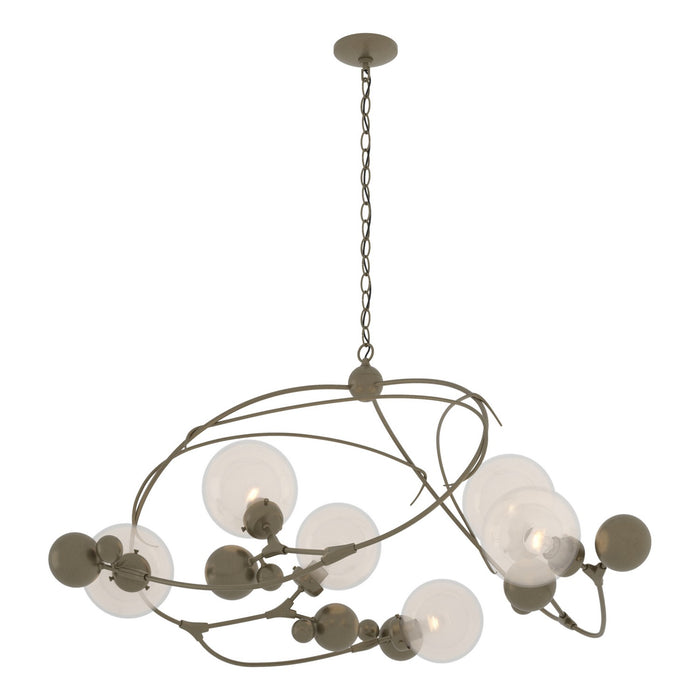 Hubbardton Forge 136421-SKT-84-WF0639 Six Light Pendant, Soft Gold