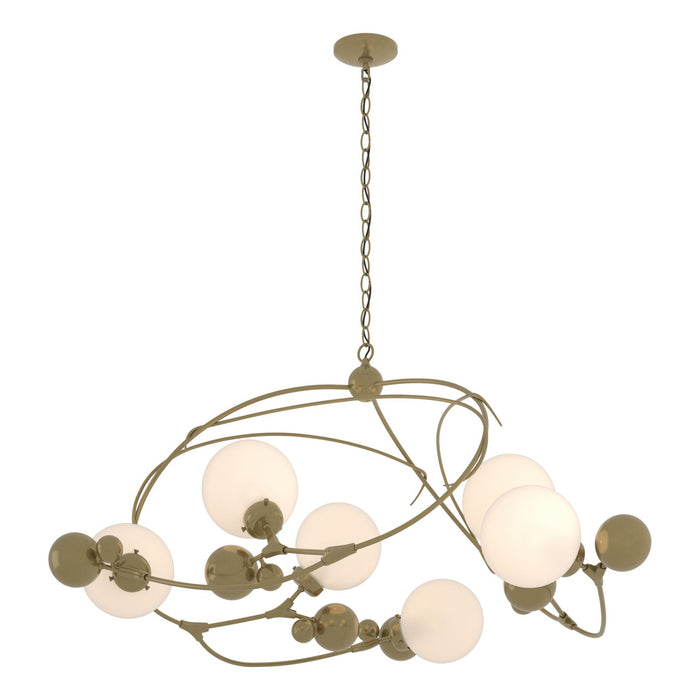 Hubbardton Forge 136421-SKT-86-GG0639 Six Light Pendant, Modern Brass