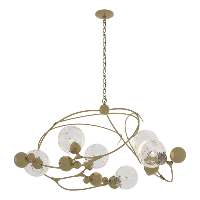 Hubbardton Forge 136421-SKT-86-LL0639 Six Light Pendant, Modern Brass