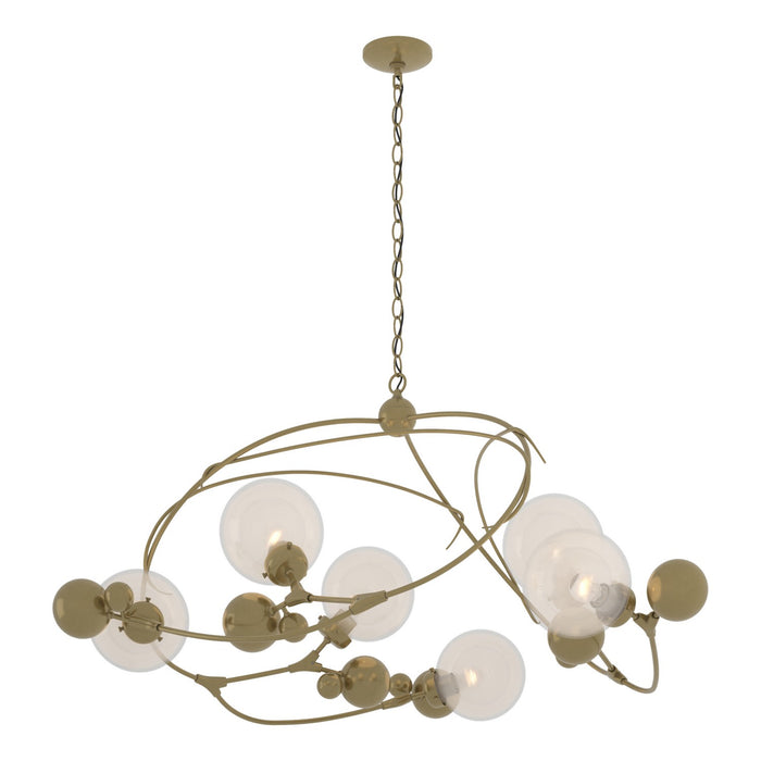 Hubbardton Forge 136421-SKT-86-WF0639 Six Light Pendant, Modern Brass