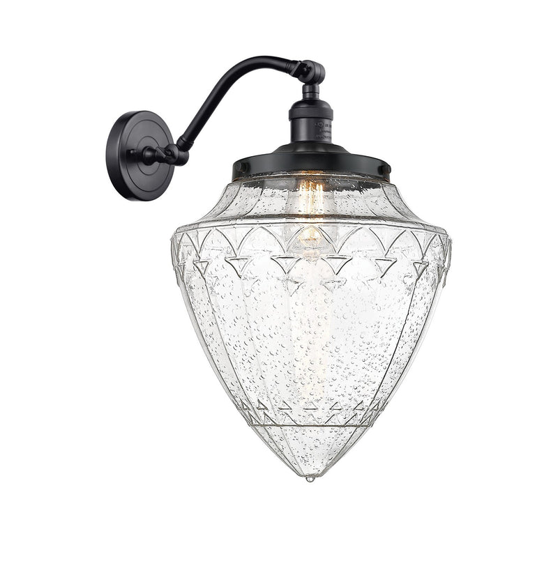 Innovations 515-1W-BK-G664-12 One Light Wall Sconce, Matte Black