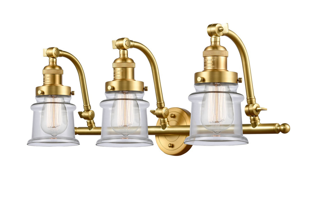 Innovations 515-3W-SG-G182S Three Light Bath Vanity, Satin Gold