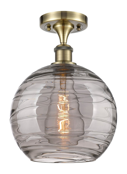 Innovations 516-1C-AB-G1213-10SM One Light Semi-Flush Mount, Antique Brass