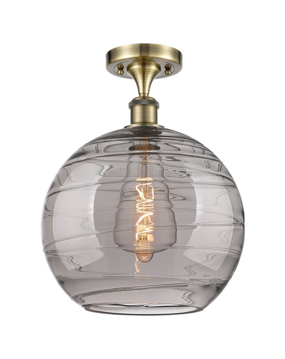 Innovations 516-1C-AB-G1213-12SM One Light Semi-Flush Mount, Antique Brass