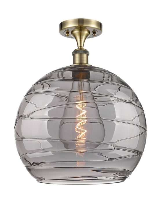 Innovations 516-1C-AB-G1213-14SM One Light Semi-Flush Mount, Antique Brass