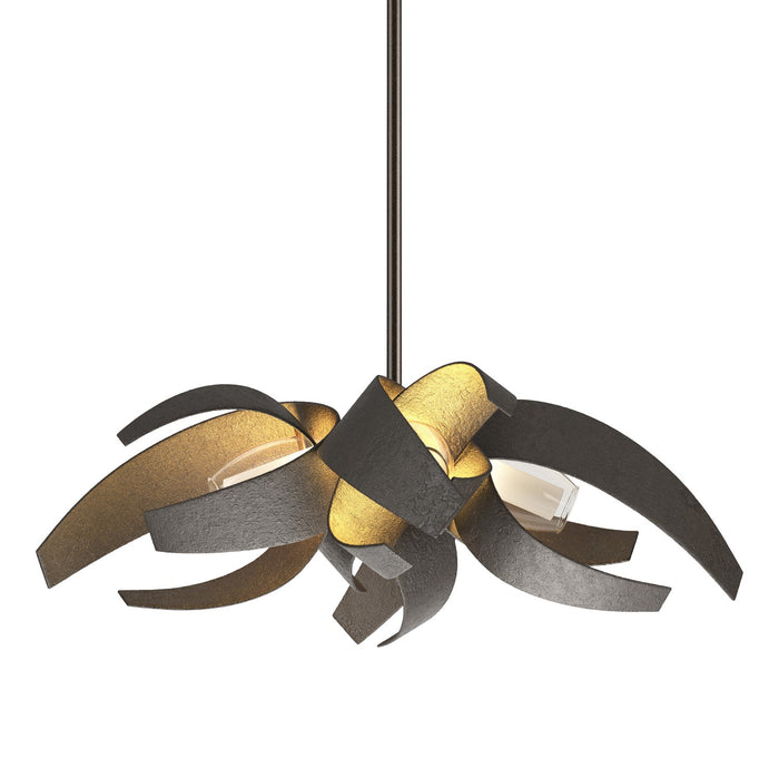 Hubbardton Forge 136500-SKT-MULT-14-YE0352 Four Light Pendant, Oil Rubbed Bronze