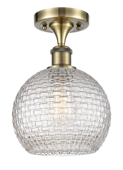 Innovations 516-1C-AB-G122C-8CL One Light Semi-Flush Mount, Antique Brass
