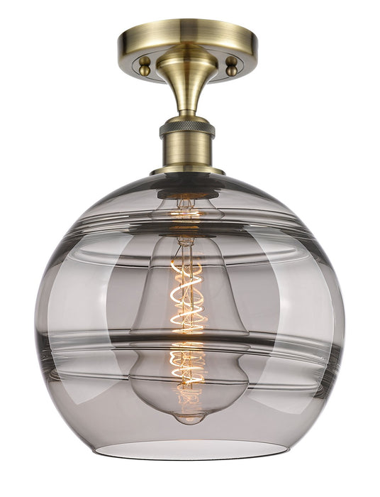 Innovations 516-1C-AB-G556-10SM One Light Semi-Flush Mount, Antique Brass