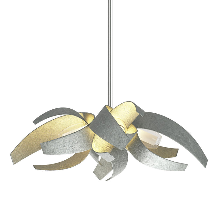 Hubbardton Forge 136500-SKT-MULT-82-YE0352 Four Light Pendant, Vintage Platinum