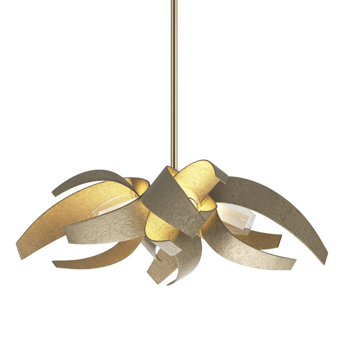 Hubbardton Forge 136500-SKT-MULT-84-YE0352 Four Light Pendant, Soft Gold