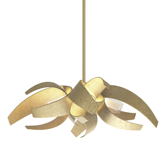 Hubbardton Forge 136500-SKT-MULT-86-YE0352 Four Light Pendant, Modern Brass