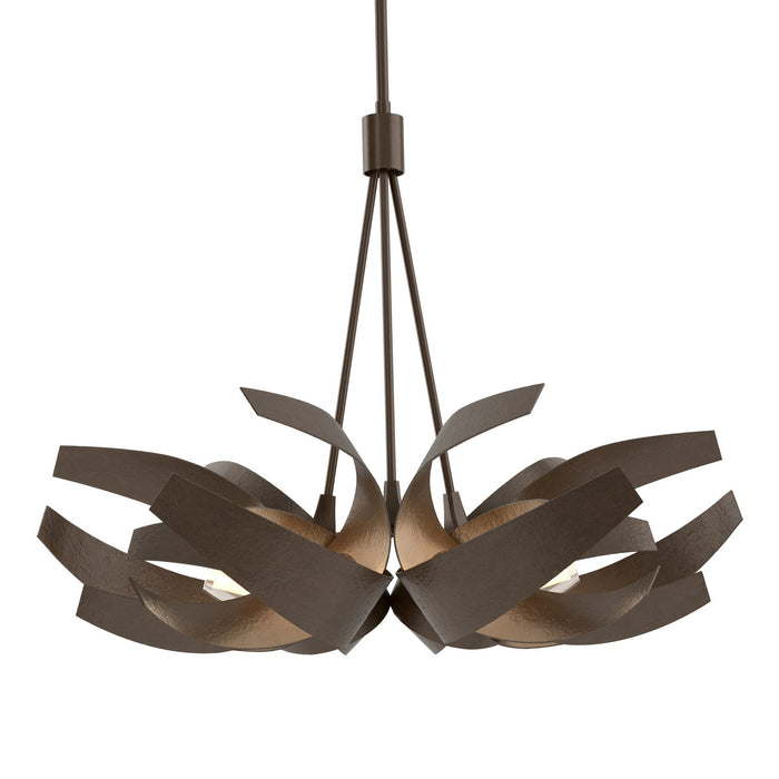Hubbardton Forge 136501-SKT-MULT-05-YE0352 Six Light Pendant, Bronze