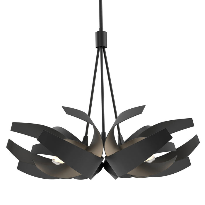 Hubbardton Forge 136501-SKT-MULT-10-YE0352 Six Light Pendant, Black