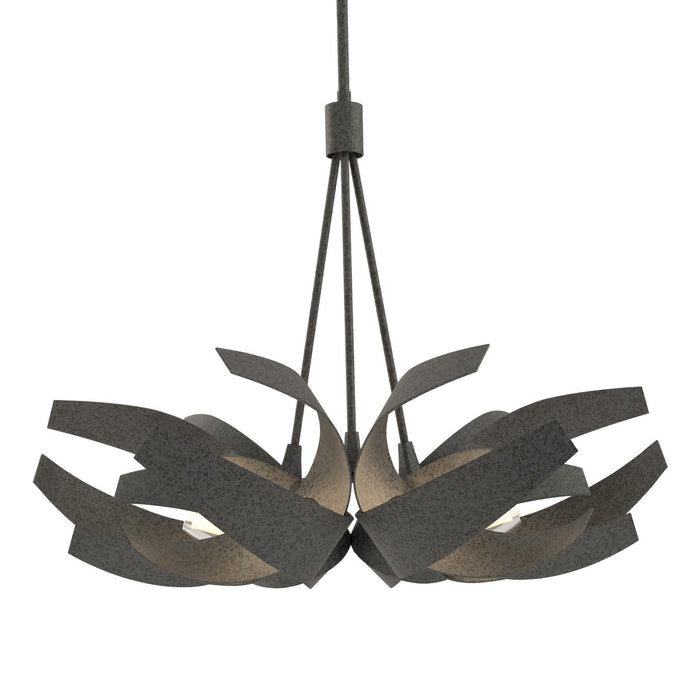 Hubbardton Forge 136501-SKT-MULT-20-YE0352 Six Light Pendant, Natural Iron