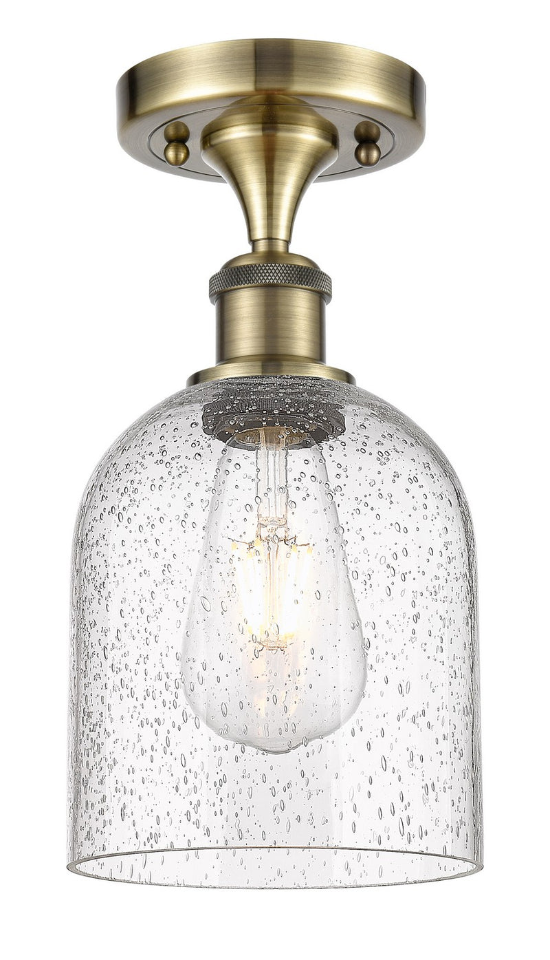Innovations 516-1C-AB-G558-6SDY One Light Semi-Flush Mount, Antique Brass